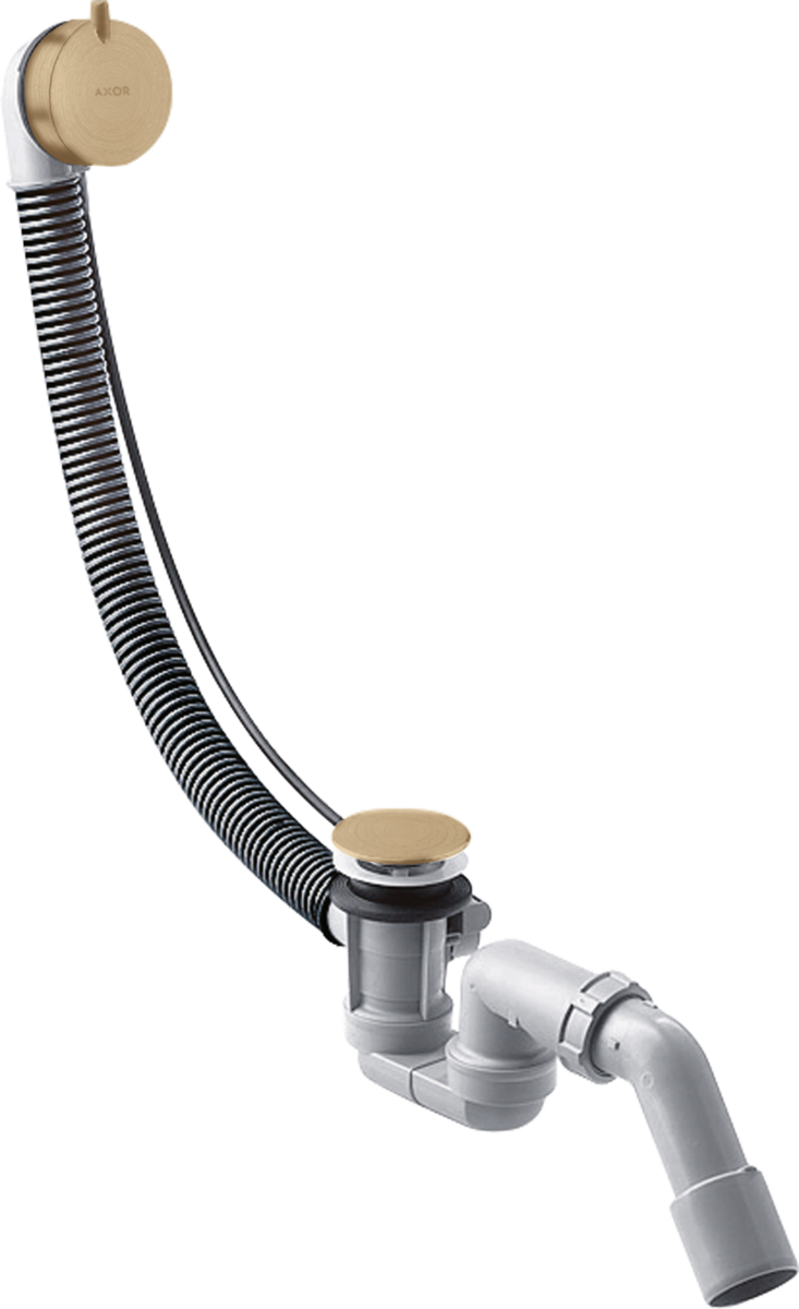 HANSGROHE Úplná sada odtokové a přepadové soupravy pro standardní vany #58316140 - kartáčovaný bronz