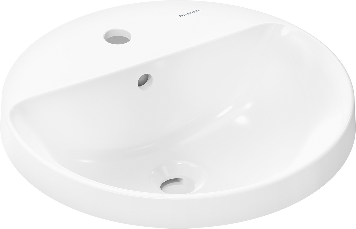 HANSGROHE Xuniva S Zápustné umyvadlo 450/450 s otvorem pro baterii a přepadem #60159450 - bílá