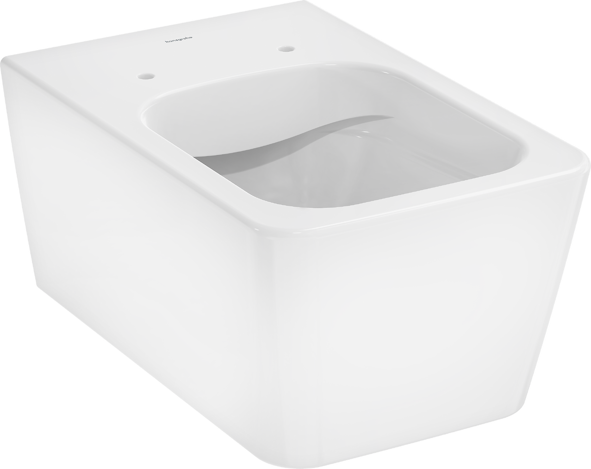 HANSGROHE EluPura Q Závěsná WC mísa 540 bez splachovacího okraje AquaFall Flush #60194450 - bílá