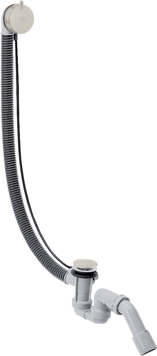 HANSGROHE Úplná sada s odtokovou a přepadovou soupravou pro speciální vany #58318800 - vzhled nerezu
