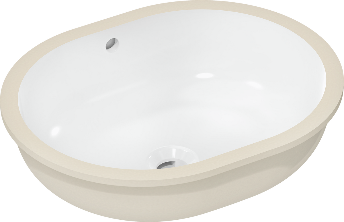 HANSGROHE Xuniva U Umyvadlo pod desku 450/350 bez otvoru pro baterii, s přepadem #60153450 - bílá