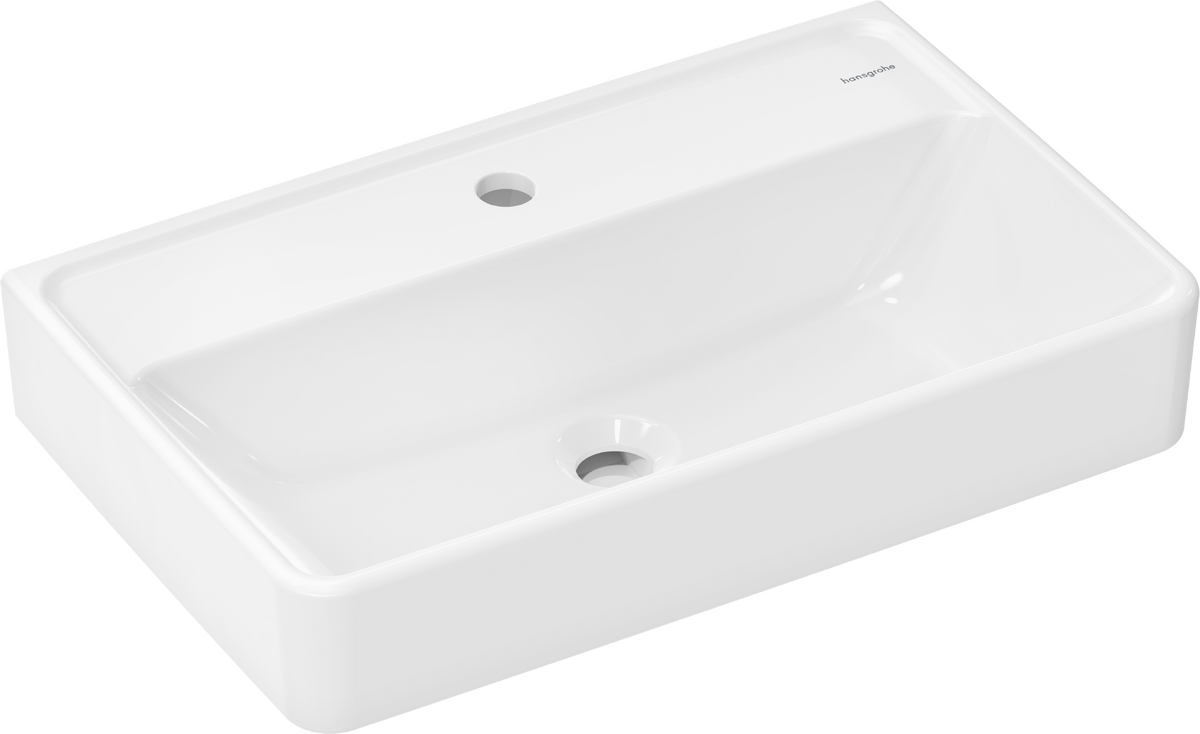 HANSGROHE Xanuia Q Umyvadlo Compact 600/370 s otvorem pro baterii, bez přepadu #60215450 - bílá