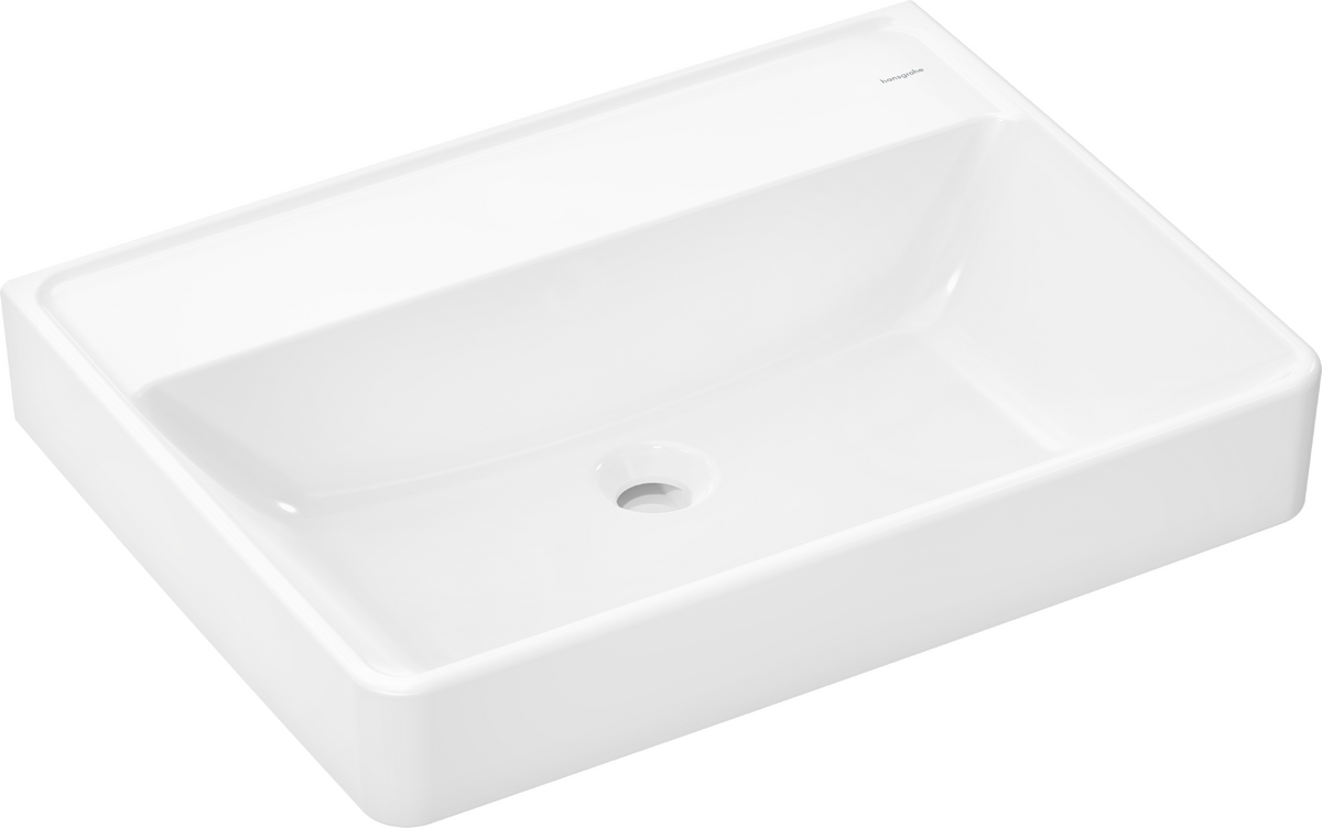 HANSGROHE Xanuia Q Umyvadlo 650/480 bez otvoru pro baterii a bez přepadu, SmartClean #61154450 - bílá