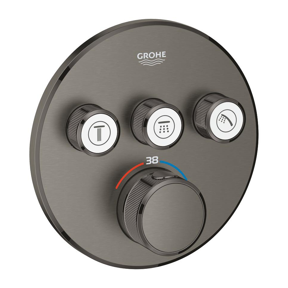 GROHE Grohtherm SmartControl termostat pod omítku, 3 funkce #29121AL0 - kartáčovaný Hard Graphite