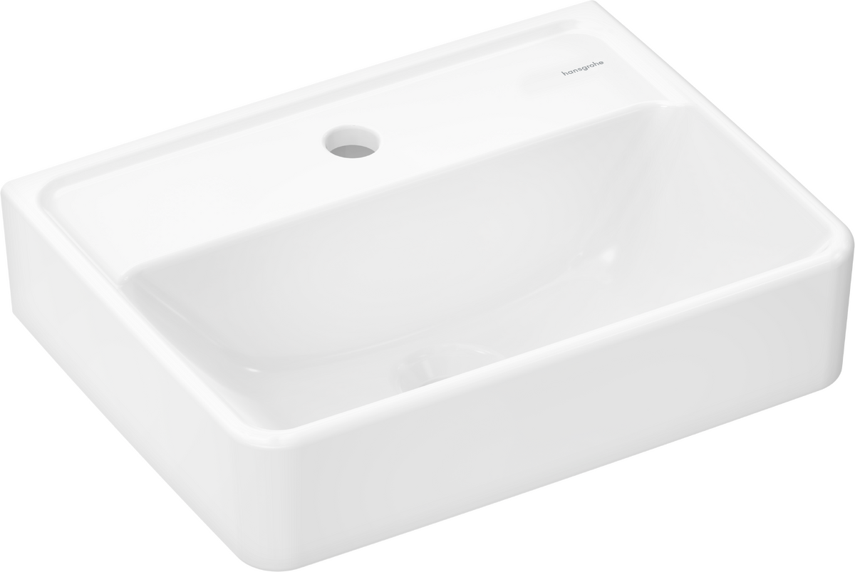 HANSGROHE Xanuia Q Umývátko 450/340 s otvorem pro baterii, bez přepadu, SmartClean #61141450 - bílá