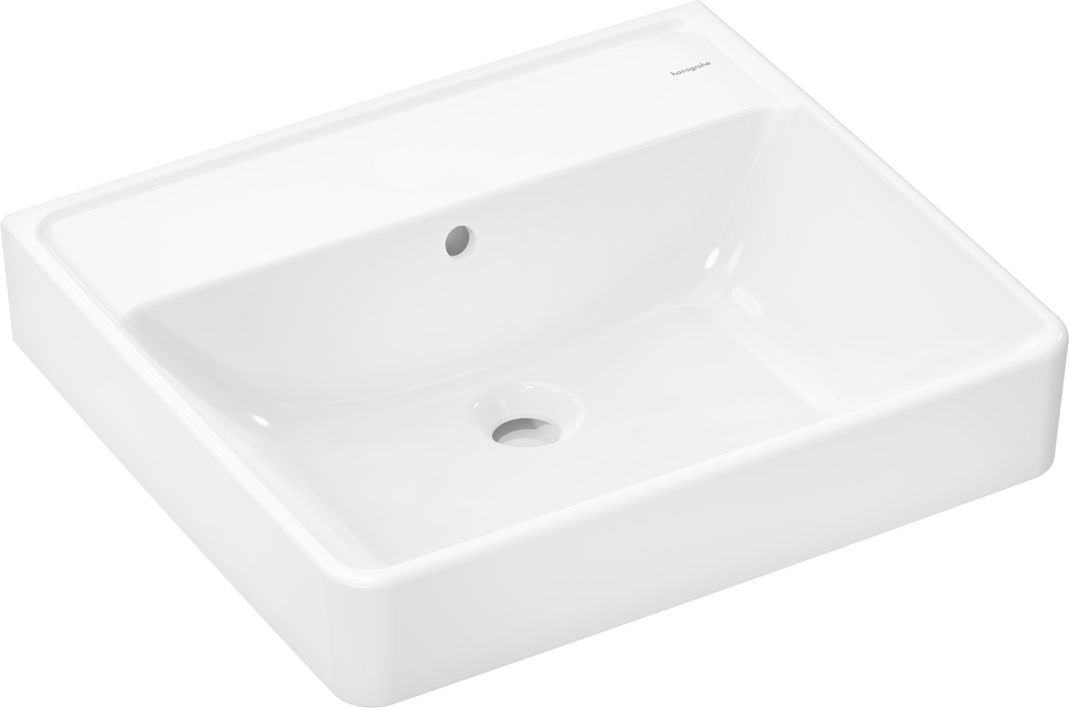 HANSGROHE Xanuia Q Umyvadlo 550/480 bez otvoru pro baterii, s přepadem, SmartClean #61146450 - bílá