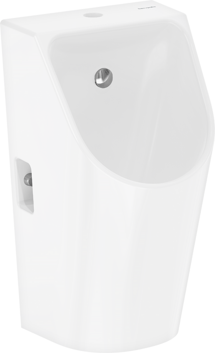 HANSGROHE EluPura Original S Pisoár s horním přívodem vody a spodním/zadním výtokem, bez okraje #60287450 - bílá