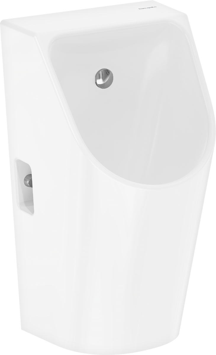 HANSGROHE EluPura Original S Pisoár se zadním přívodem vody a spodním/zadním výtokem, bez okraje, SmartClean #61174450 - bílá