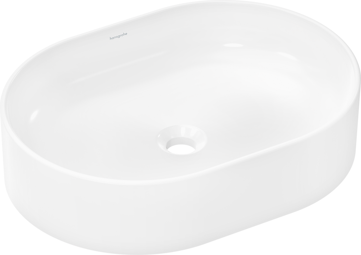 HANSGROHE Xuniva U Umyvadlová mísa 550/400 bez otvoru pro baterii a přepadu, SmartClean #61073450 - bílá