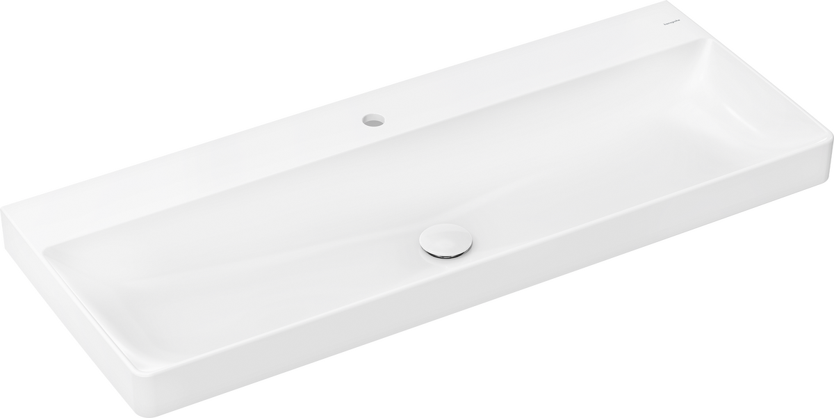 HANSGROHE Xelu Q Umyvadlo 1200/480 s otvorem pro baterii a bez přepadu, SmartClean #61108450 - bílá