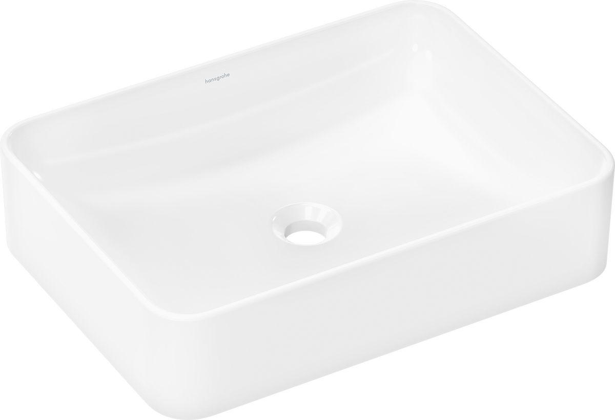 HANSGROHE Xuniva Q Umyvadlová mísa 550/400 bez otvoru pro baterii a přepadu, SmartClean #61075450 - bílá