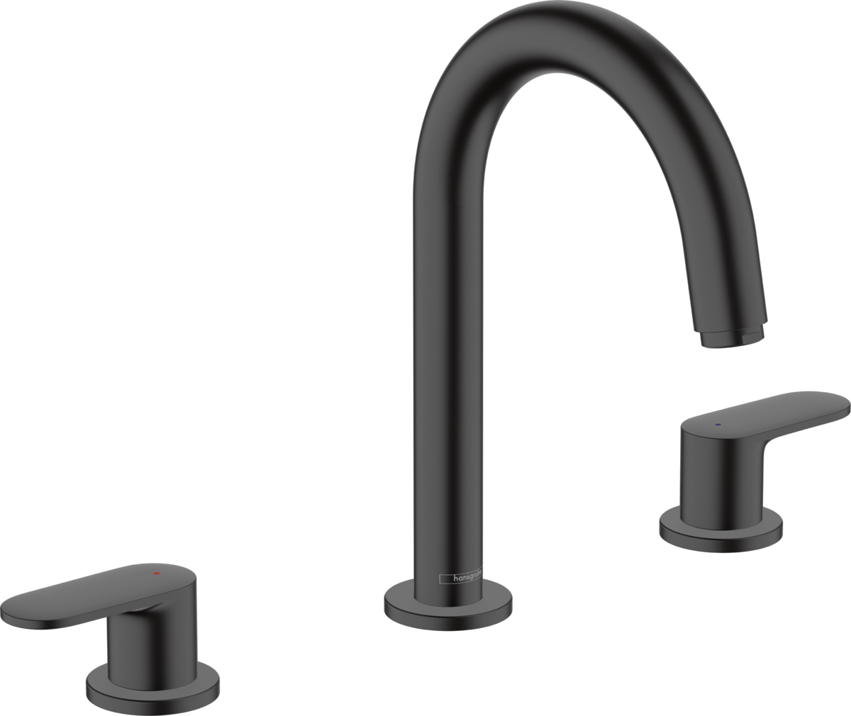 HANSGROHE Vernis Blend 3otvorová umyvadlová baterie s odtokovou soupravou s táhlem #71553670 - matná černá
