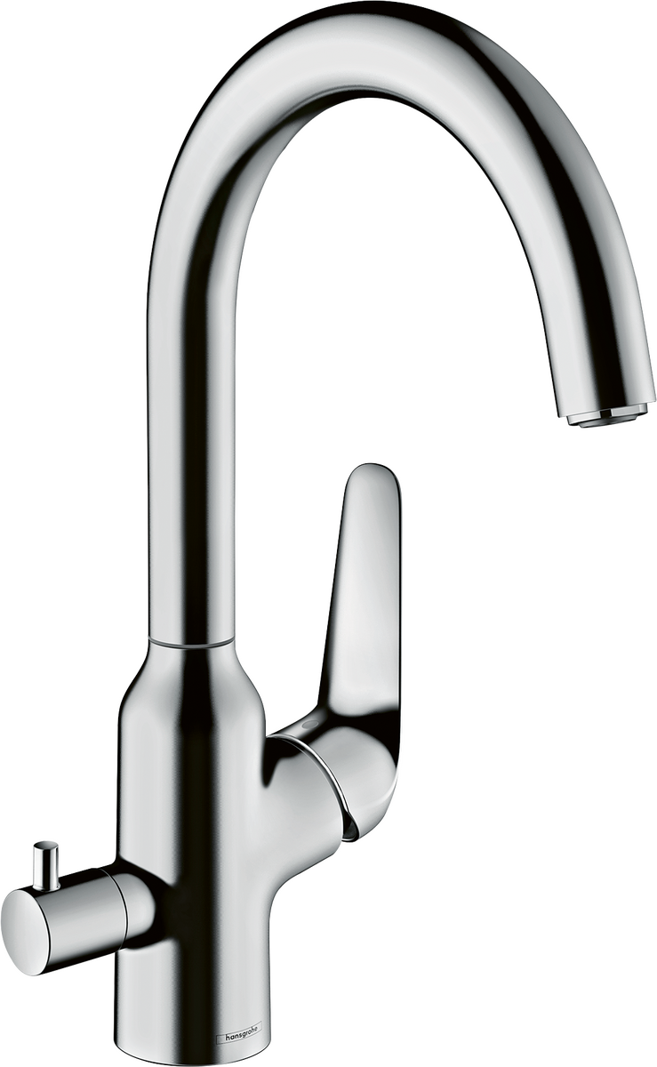 HANSGROHE Focus M42 Páková kuchyňská baterie 220, uzavírací ventil pro spotřebič, 1jet #71803000 - chrom