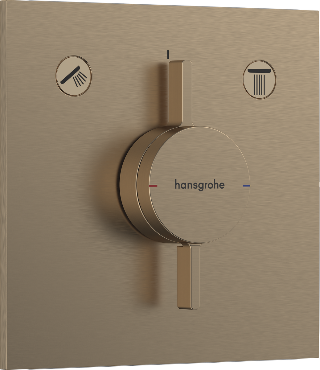 HANSGROHE DuoTurn E Baterie pod omítku pro 2 spotřebiče #75417140 - kartáčovaný bronz