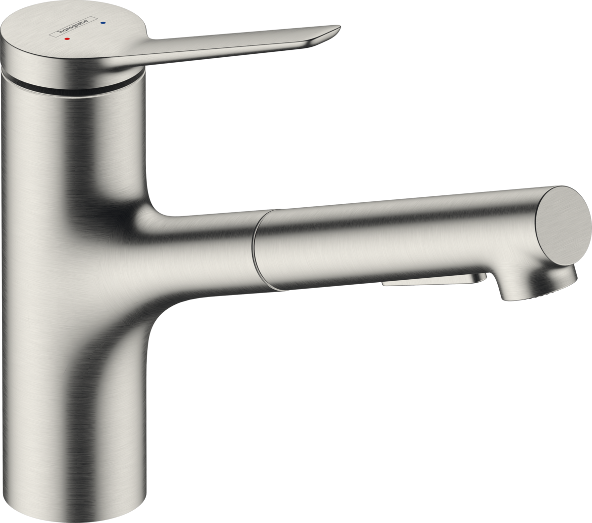 HANSGROHE Zesis M33 Páková kuchyňská baterie 150, kovová vytahovací sprška, 2jet #74820800 - nerezová ocel