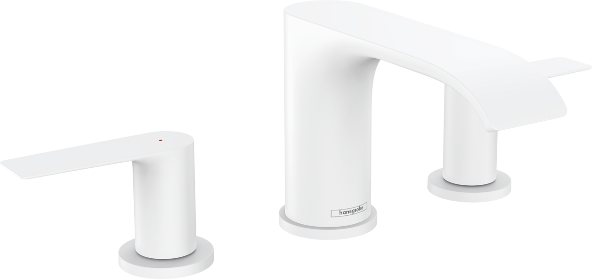 HANSGROHE Vivenis 3otvorová umyvadlová baterie 90 s odtokovou soupravou a táhlem #75033700 - matná bílá