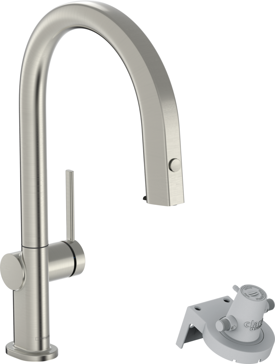 HANSGROHE Aqittura M91 FilterSystem 210, vytahovací výtok, 1jet #76803800 - nerezová ocel