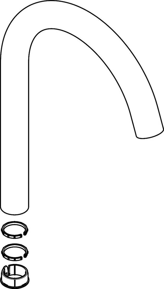 HANSGROHE Výtoková trubice cpl. #95926820 - kartáčovaný nikl