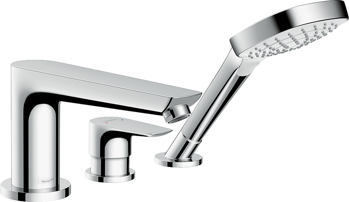 HANSGROHE Talis E 3otvorová páková baterie na okraj vany se sadou Secuflex #71730000 - chrom
