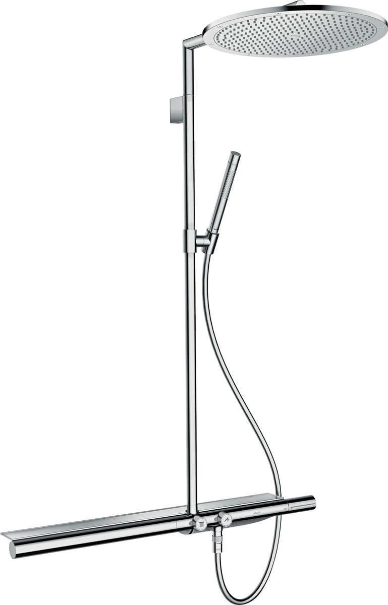HANSGROHE AXOR ShowerSolutions Showerpipe 800 s termostatem a horní sprchou 350 1jet #27984000 - chrom