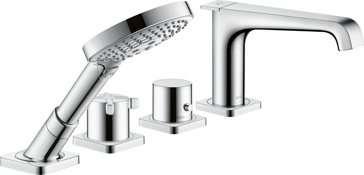HANSGROHE AXOR Citterio E 4otvorová termostatická baterie na okraj vany #36411000 - chrom