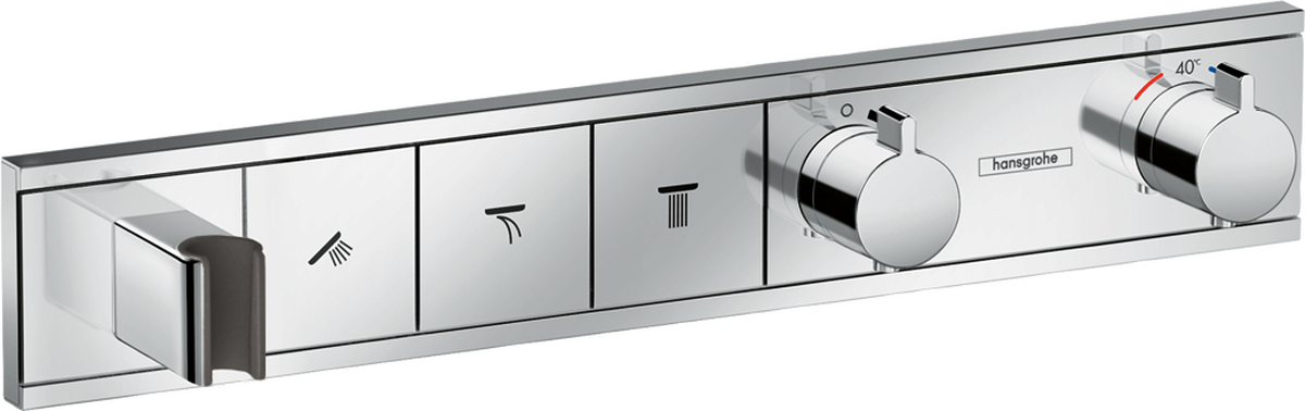 HANSGROHE RainSelect Termostat pod omítku pro 3 spotřebiče se zabudovaným sprchovým držákem #15356000 - chrom