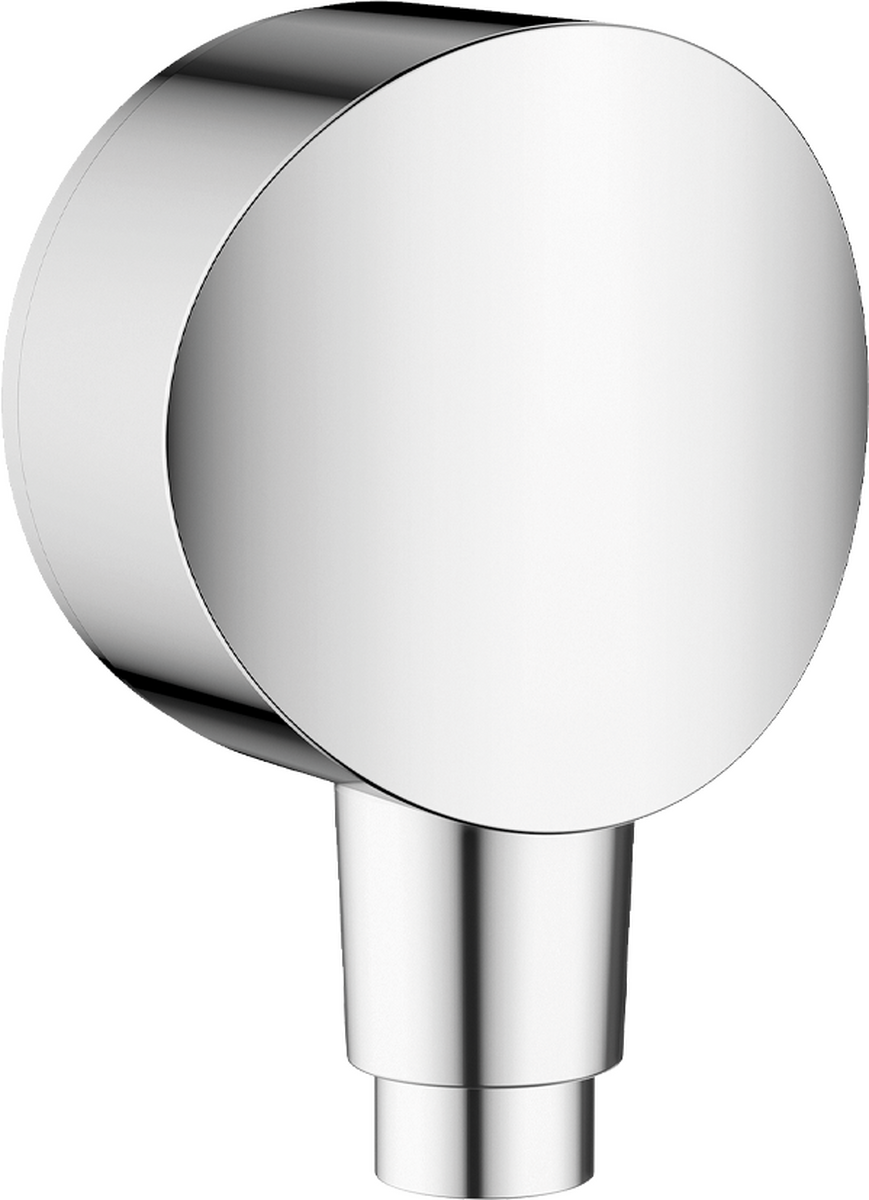 HANSGROHE FixFit Přípojka hadice S se zpětným ventilem a plastovým přívodním kolenem #26453000 - chrom