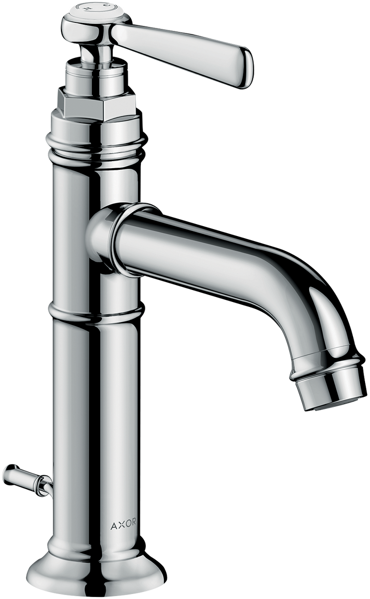 HANSGROHE AXOR Montreux Páková umyvadlová baterie 100 s páčkovou rukojetí a s odtokovou soupravou s táhlem #16515000 - chrom