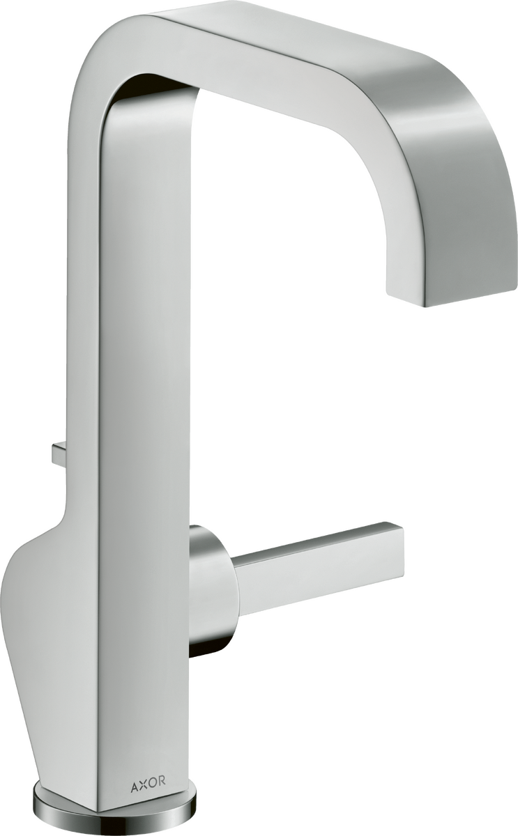 HANSGROHE AXOR Citterio Páková umyvadlová baterie 190 s kolíkovou rukojetí a s odtokovou soupravou s táhlem #39034000 - chrom