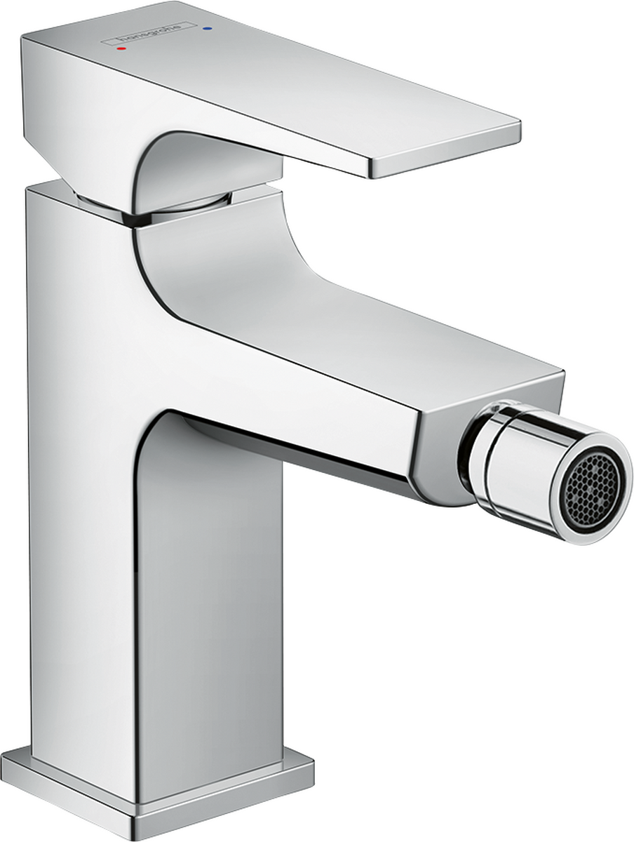HANSGROHE Metropol Páková bidetová baterie s páčkovou rukojetí a odtokovou soupravou Push-Open #32520000 - chrom