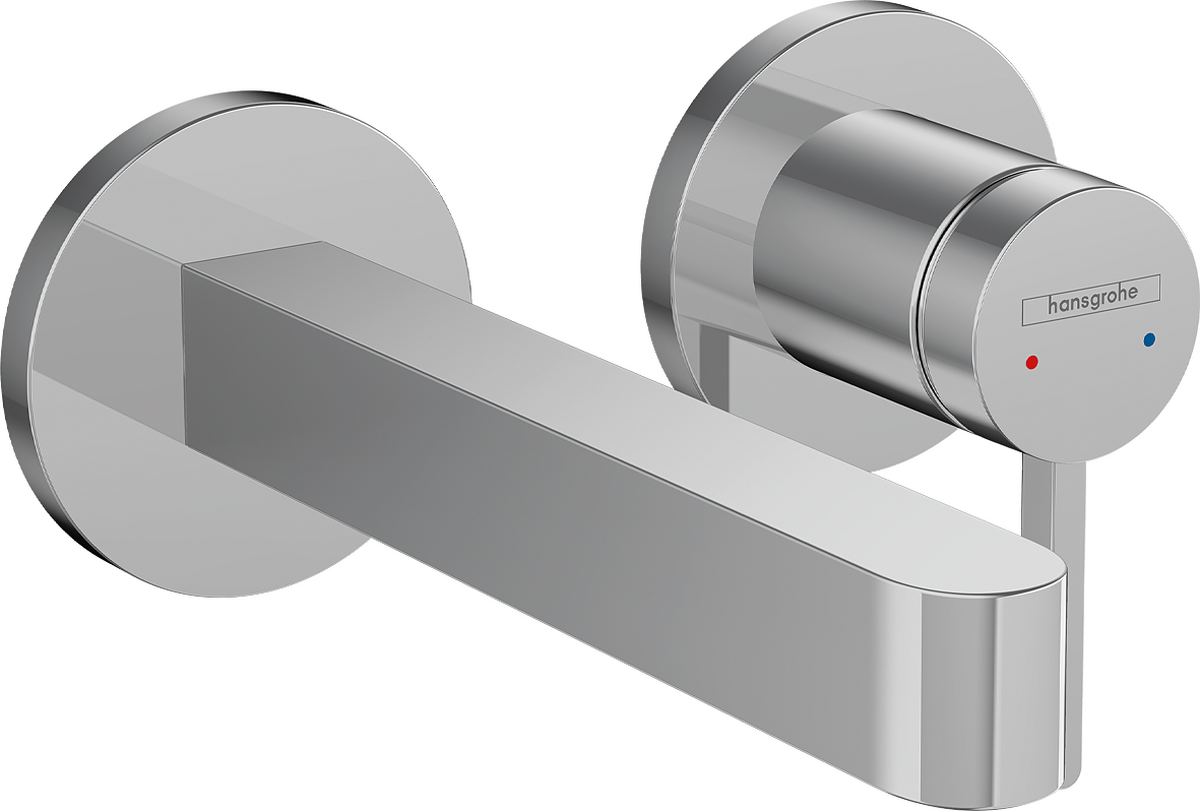 HANSGROHE Finoris Páková podomítková umyvadlová baterie, montáž na stěnu, s výtokem 16,8 cm #76051000 - chrom
