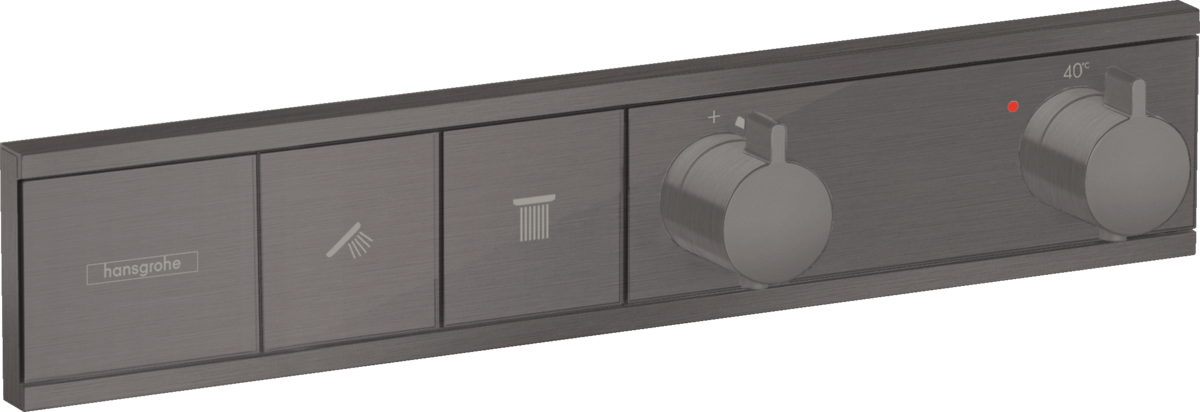 HANSGROHE RainSelect Termostat pod omítku pro 2 spotřebiče #15380340 - kartáčovaný černý chrom