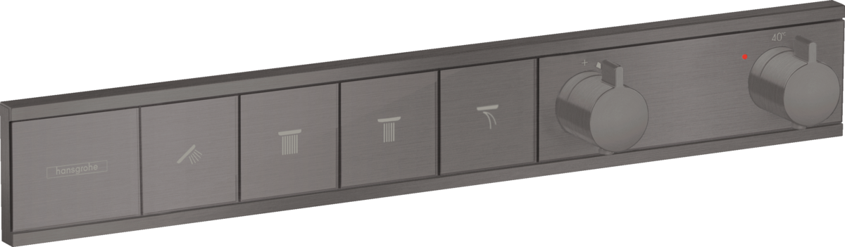 HANSGROHE RainSelect Termostat pod omítku pro 4 spotřebiče #15382340 - kartáčovaný černý chrom