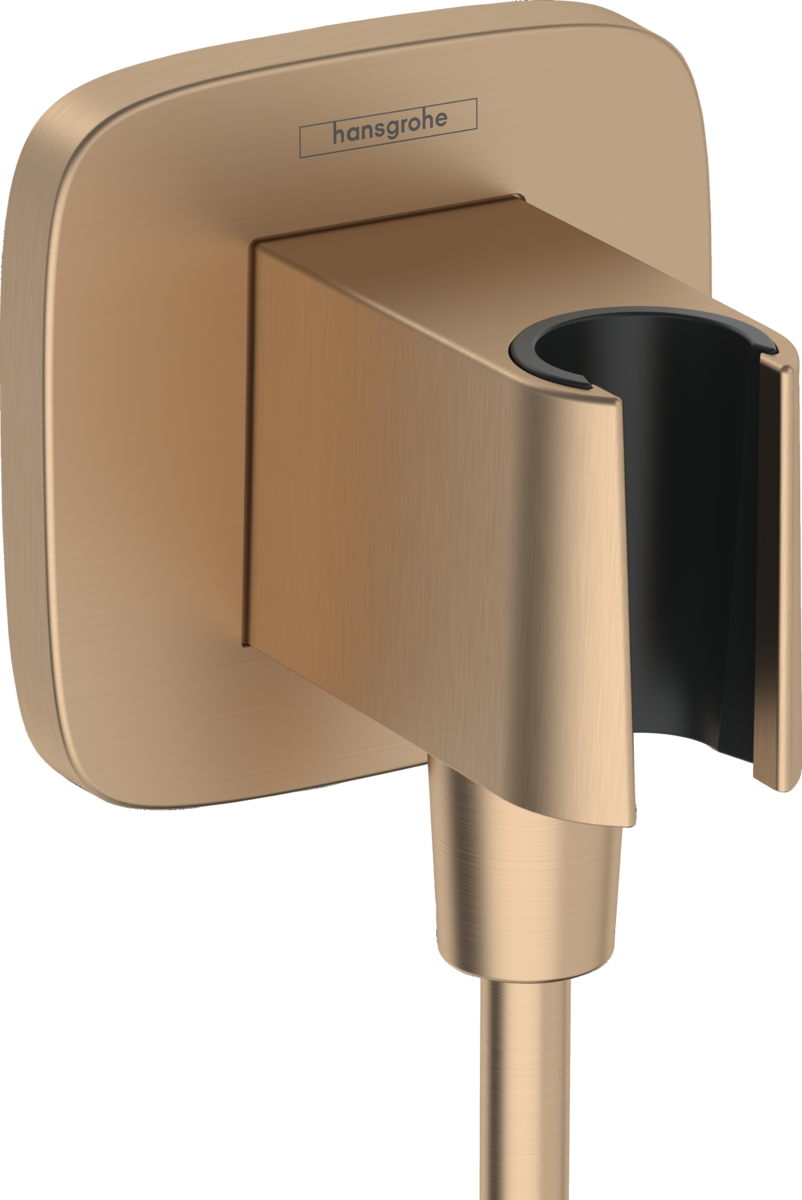 HANSGROHE FixFit Q přípojka hadice se sprchovým držákem kartáčovaný bronz 26887140
