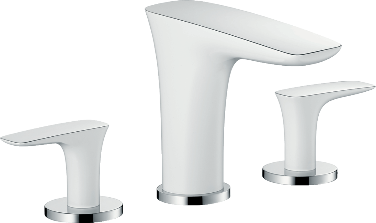 HANSGROHE Umyvadlová baterie PuraVida se 3 otvory a výsuvným odpadem Push-open 100 #15073400