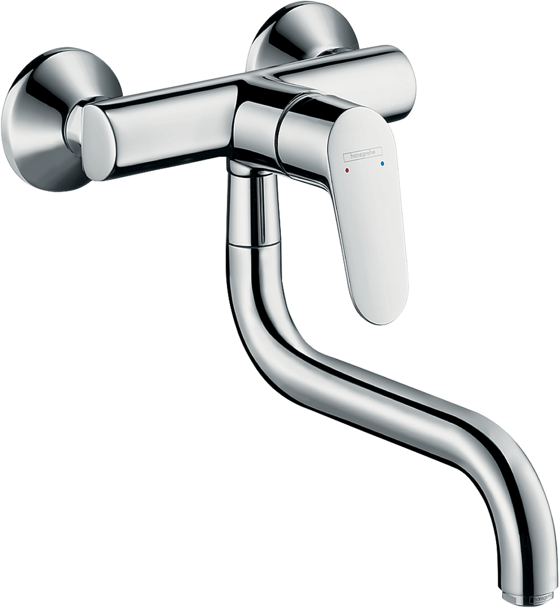 HANSGROHE Focus M41 Páková kuchyňská baterie montáž na stěnu, spodní výtok, 1jet #31825000 - chrom