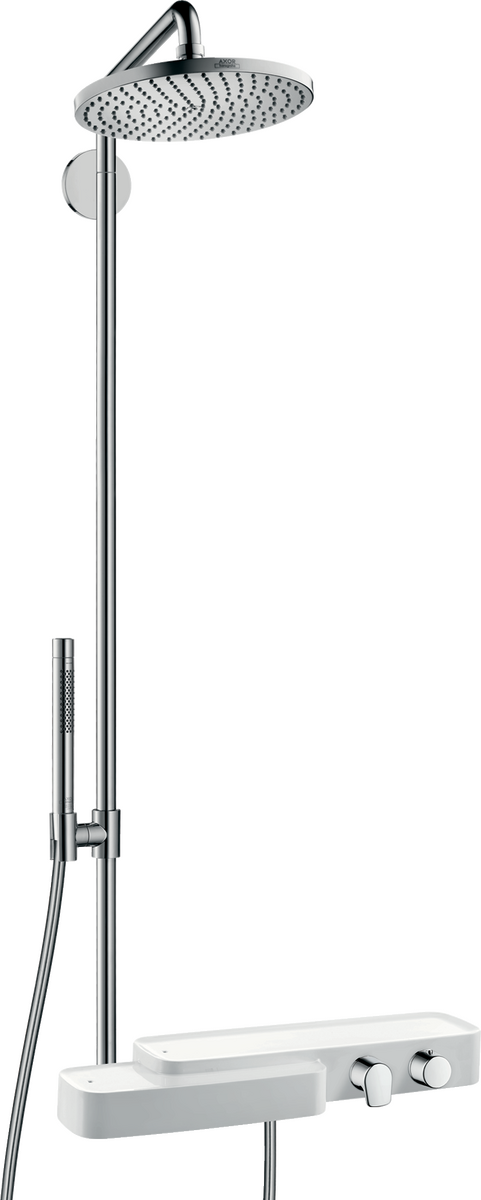 HANSGROHE AXOR Bouroullec Showerpipe s termostatem a horní sprchou s 1 tryskou #19670400