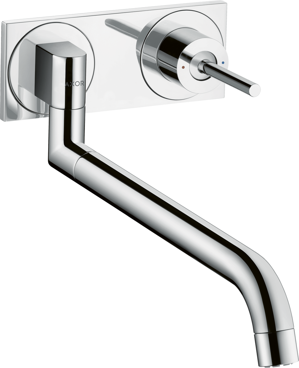 HANSGROHE AXOR Uno Páková kuchyňská baterie pod omítku, montáž na stěnu #38815000 - chrom