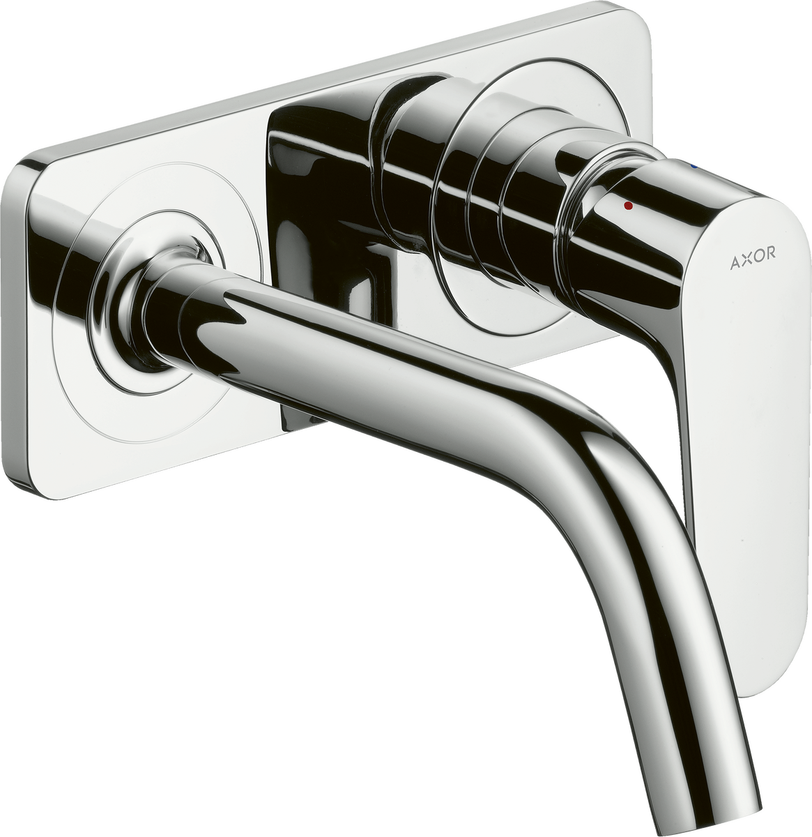 HANSGROHE AXOR Citterio M Páková umyvadlová baterie pod omítku, montáž na stěnu, s výtokem 167 mm a deskou #34112000 - chrom