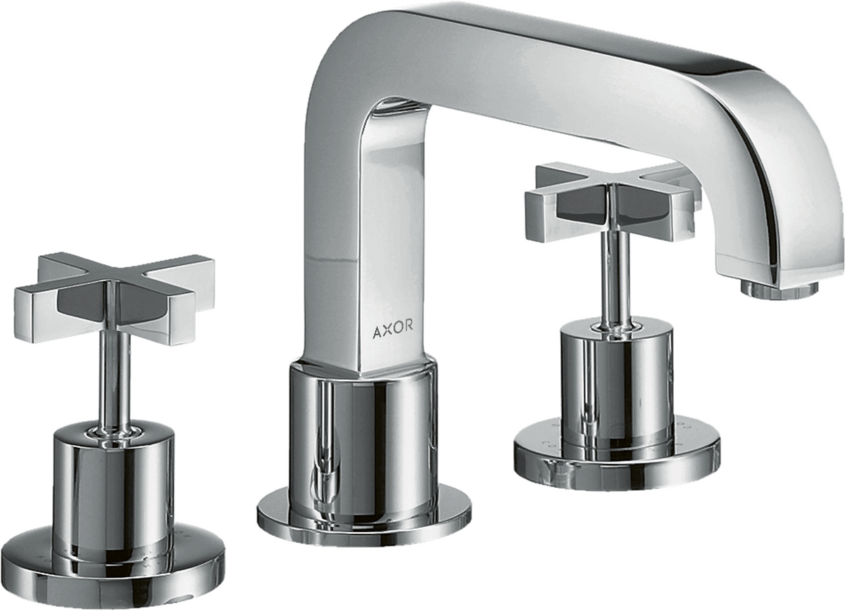HANSGROHE AXOR Citterio 3otvorová baterie na okraj vany s rukojeťmi ve tvaru kříže #39436000 - chrom