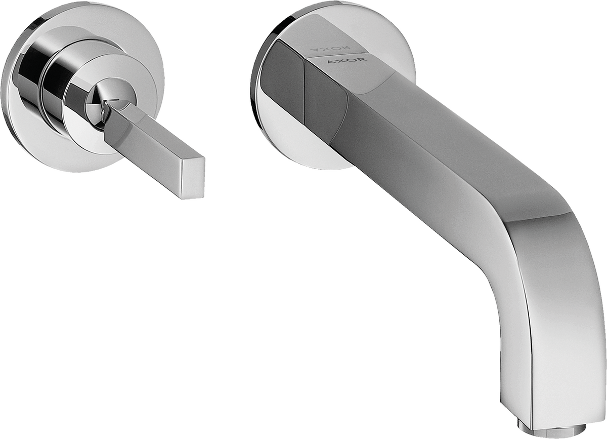HANSGROHE AXOR Citterio Páková umyvadlová baterie pod omítku, montáž na stěnu, s kolíkovou rukojetí, s výtokem 160 mm a rozetami #39113000 - chrom