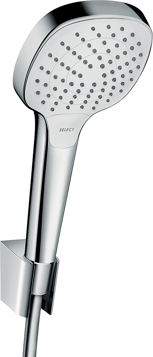 HANSGROHE Croma Select E Sada se sprchovým držákem Vario se sprchovou hadicí 125 cm #26425400 - bílá/chrom