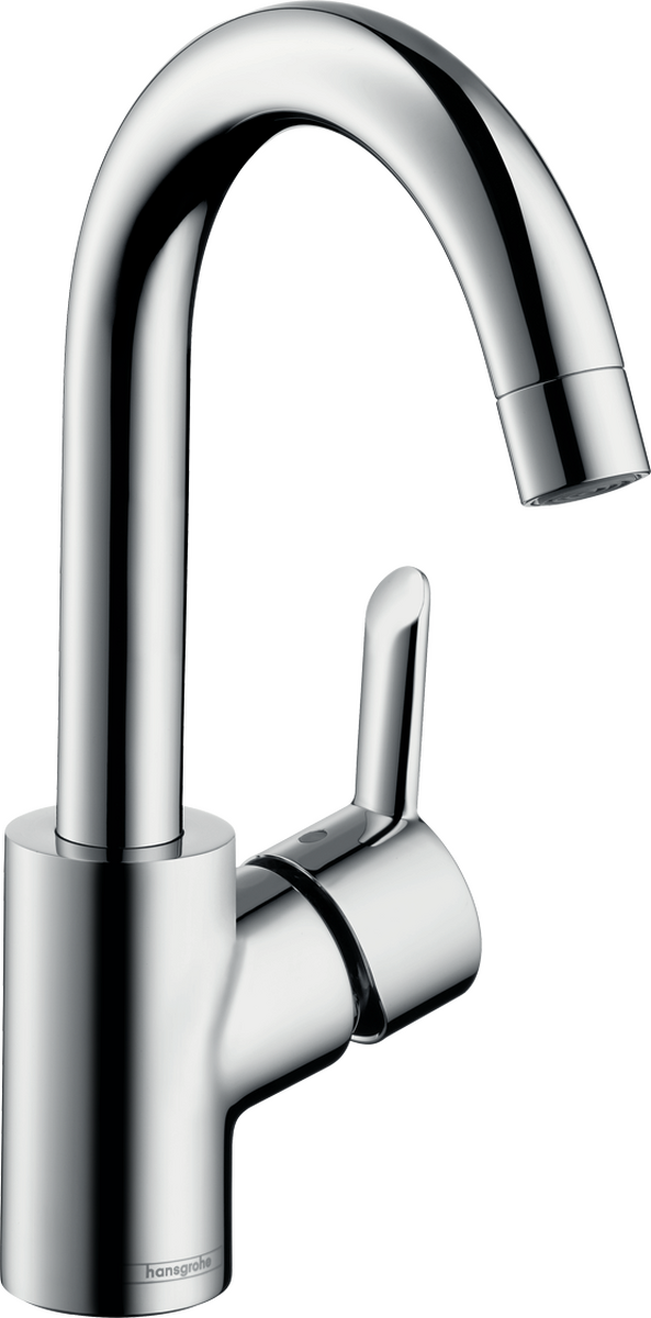 HANSGROHE Jednopáková umyvadlová baterie Focus S s výsuvným odpadem a otočnou výtokovou trubicí o 360° #31710000