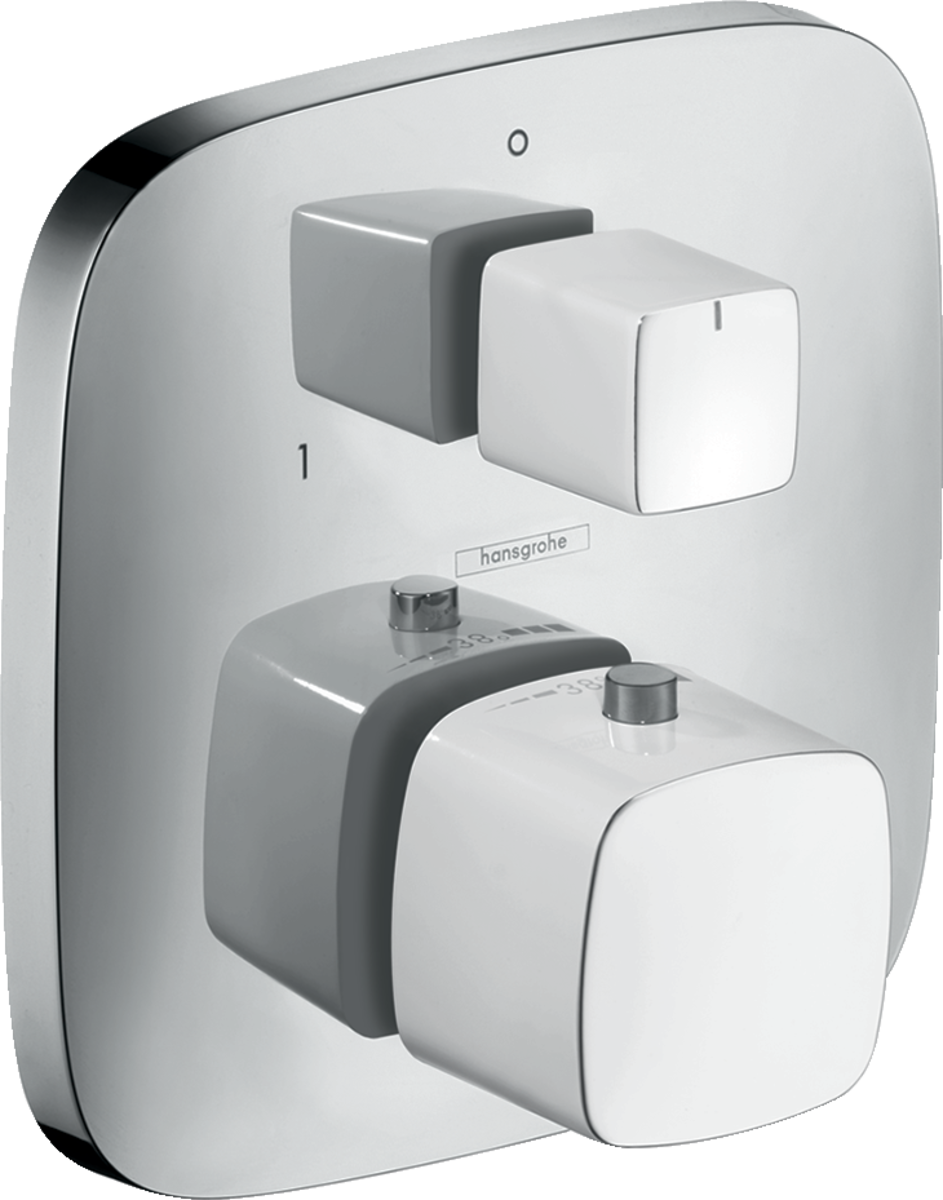 HANSGROHE Splachovací termostat PuraVida s uzavíracím a přepínacím ventilem #15771400