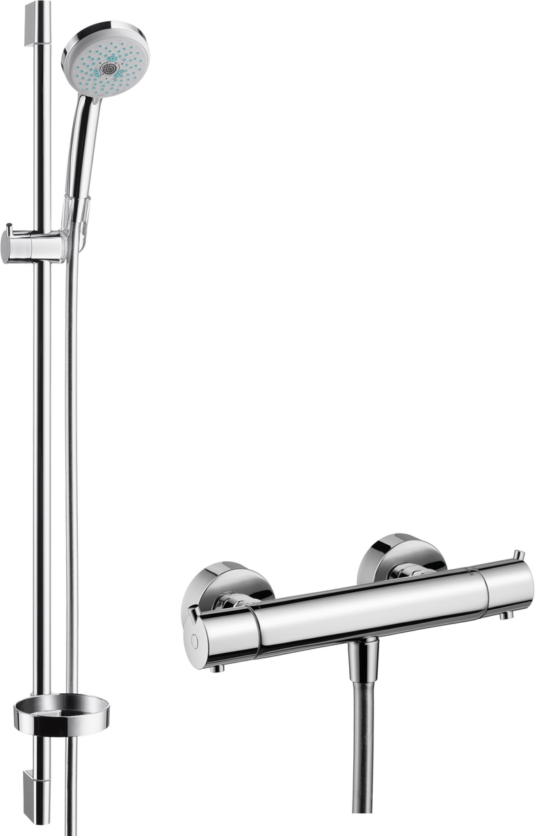 HANSGROHE Sprchový systém Croma 100 Multi s Ecostatem S a sprchovou tyčí 90 cm #27053000
