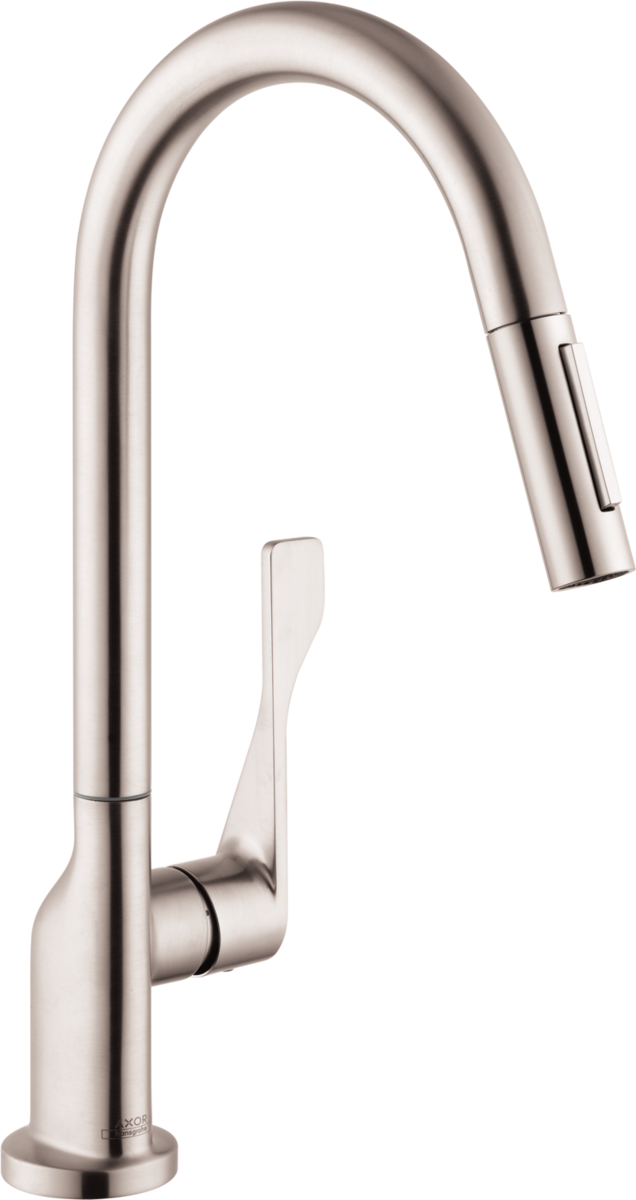 HANSGROHE AXOR Citterio Páková kuchyňská baterie 250 s vytahovací sprškou #39835800 - nerezová ocel