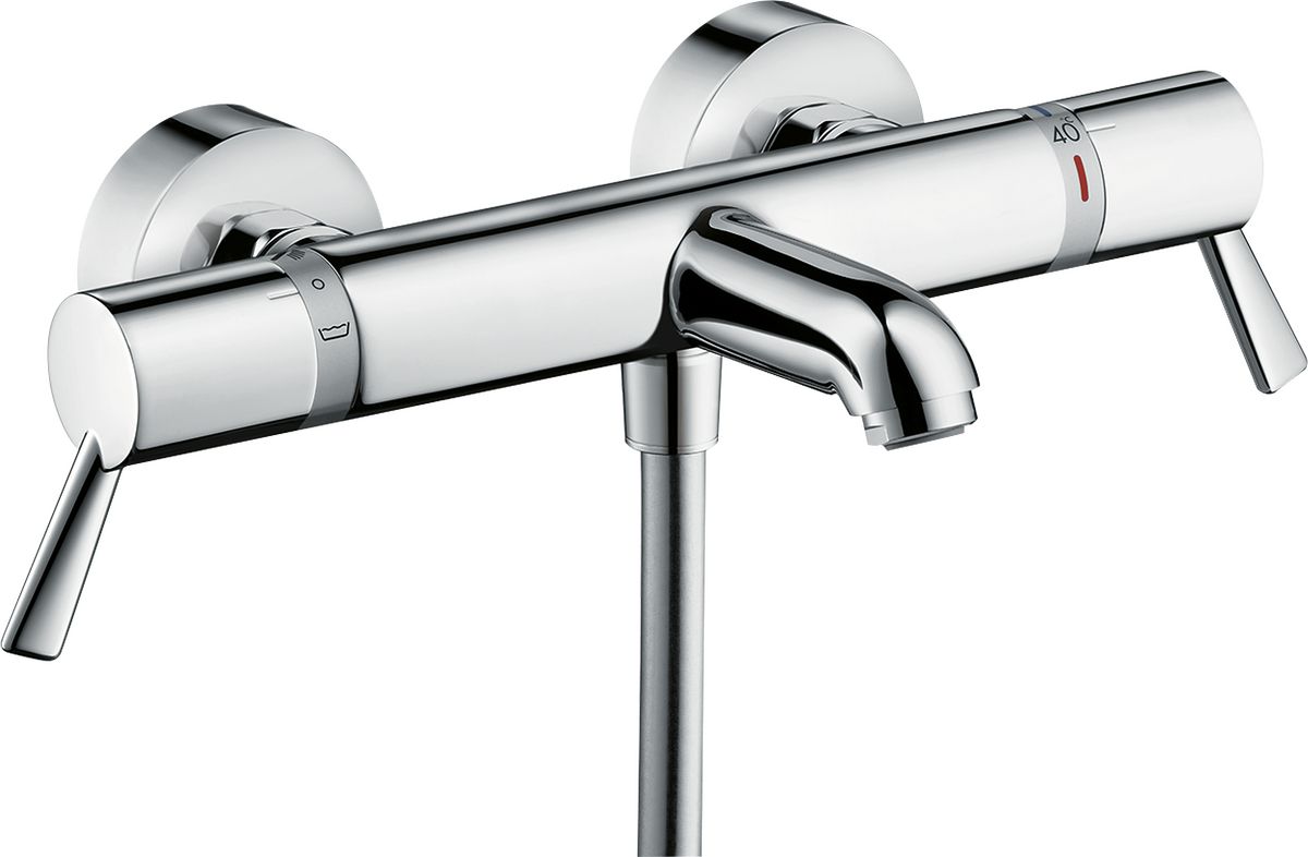 HANSGROHE Ecostat Comfort Vanový termostat Care na stěnu s prodlouženými rukojeťmi #13115000 - chrom