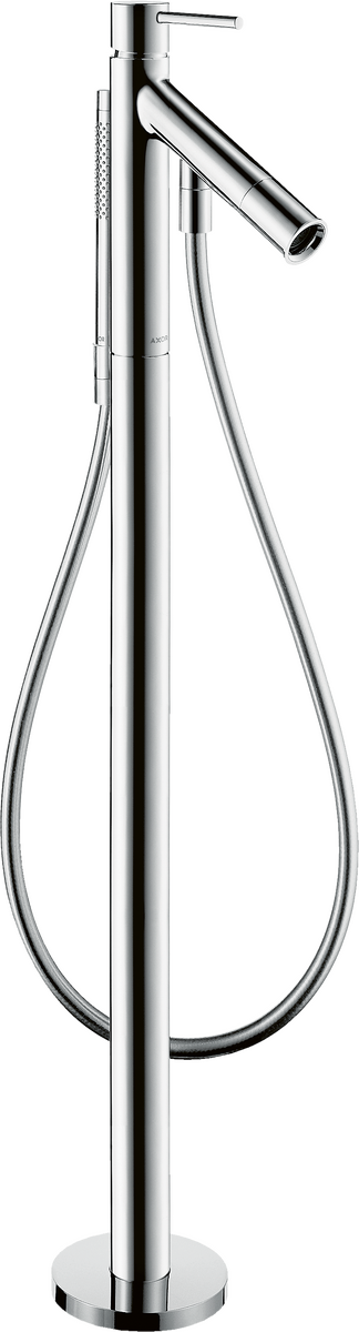 HANSGROHE AXOR Starck Páková vanová baterie volně stojící na podlaze s kolíkovou rukojetí #10456000 - chrom