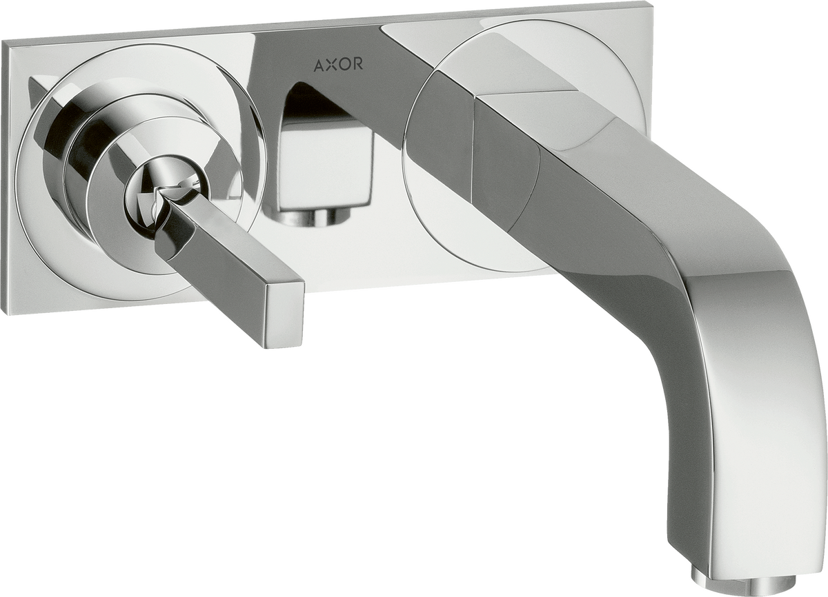 HANSGROHE AXOR Citterio Páková umyvadlová baterie pod omítku, montáž na stěnu, s výtokem 225 mm a deskou #39115000 - chrom