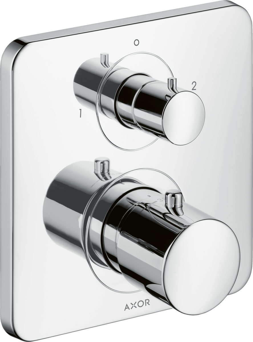 HANSGROHE AXOR Citterio M Termostat s podomítkovou instalací, s uzavíracím a přepínacím ventilem #34725000 - chrom